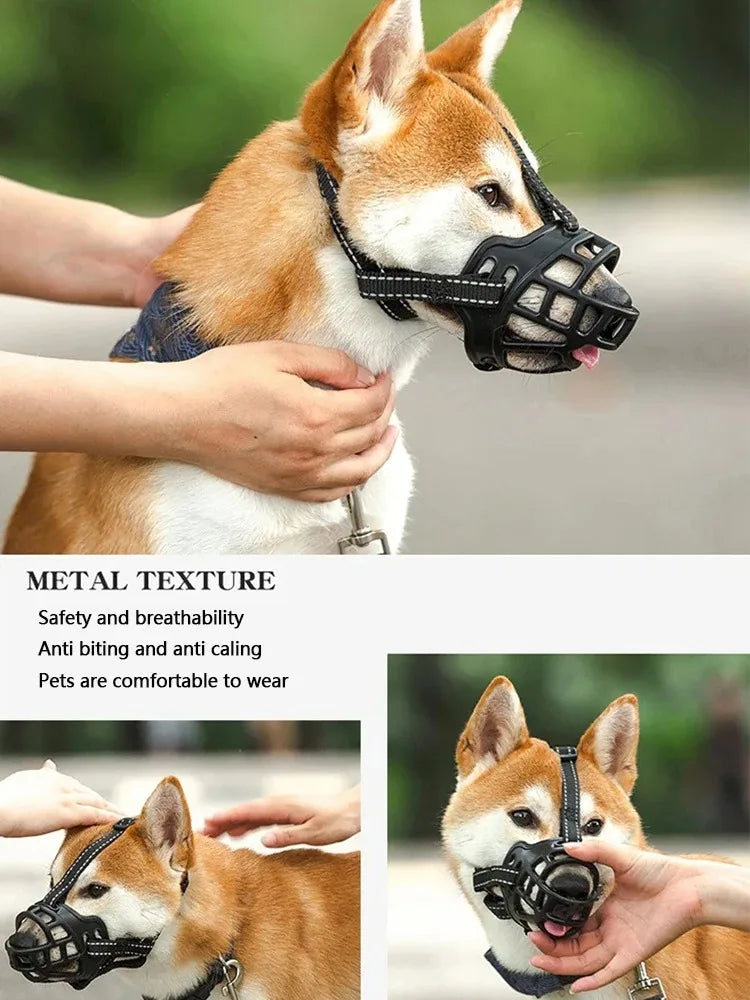 Bozal de silicona para perros.