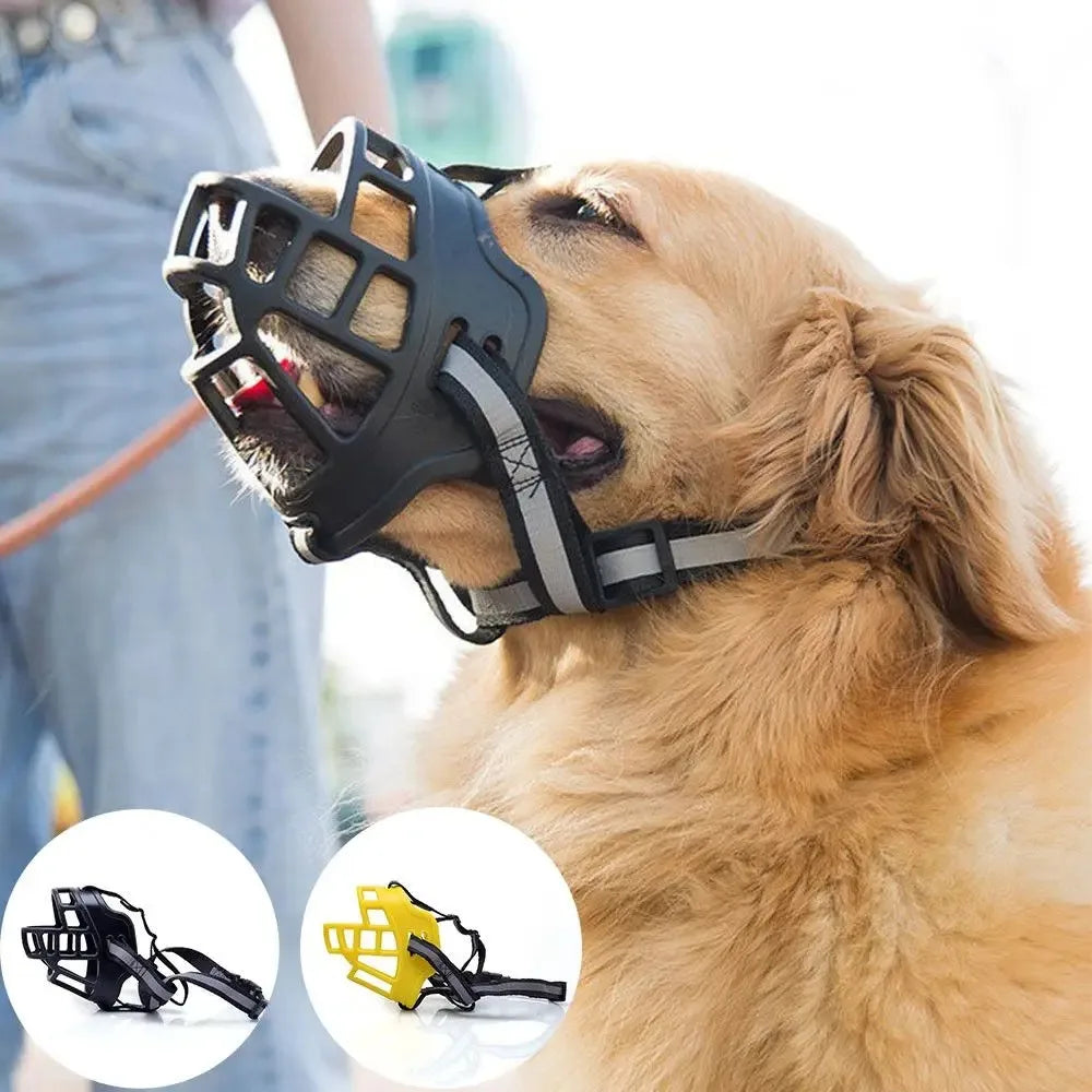 Bozal de silicona para perros.